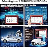 Launch X431 Pro3S+ Vollständige System OBD2 Diagnosegerät Auto, Bidirektionale Diagnosegerät volle System Automotive, ECU-Codierung Schlüssel programmierung, Betätigungstest mit 31+ Rücksetzfunktion - 6