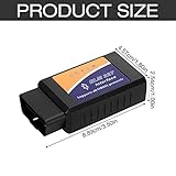AVCXEC OBD2 Bluetooth Diagnosegerät, Auto Diagnosegerät OBD2 Adapter für Android Windows, Elm327 OBD2 USB Scanner Bluetooth mit v2.1, Elm327 OBD2 Diagnosegerät für Alle Obdii Protokoll Fahrzeuge - 2