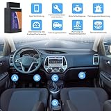 obd2 Bluetooth Adapter, OBD2 Diagnosegerät Bluetooth 5.0, obd2 car Scanner, elm327 Bluetooth Scanner Code Reader Reset for Android Windows, Auto Car Diagnostic Scan Tool for Auto Scan Repair Tools - 2