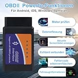 obd2 Bluetooth Adapter, OBD2 Diagnosegerät Bluetooth 5.0, obd2 car Scanner, elm327 Bluetooth Scanner Code Reader Reset for Android Windows, Auto Car Diagnostic Scan Tool for Auto Scan Repair Tools - 3