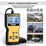 OBD2 Diagnosegerät Werkzeuge, kungfuren OBDII-Autocodeleser Automatische Diagnose mit LCD-Bildschirm, Motorfehlercode OBD2/EOBD diagnosegerät Auto für alle OBDII-Autos nach 1996 - 3