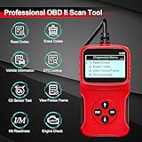 OBD2 Diagnosegerät Scanner Universal Auto Diagnosegerät Fehler Code-Leser Adapter V309 für Alle OBDII Protokoll, Check Engine Licht, I/M Bereitschaft Smog Check, HD LCD Display - 2