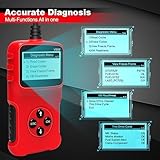 OBD2 Diagnosegerät Scanner Universal Auto Diagnosegerät Fehler Code-Leser Adapter V309 für Alle OBDII Protokoll, Check Engine Licht, I/M Bereitschaft Smog Check, HD LCD Display - 3