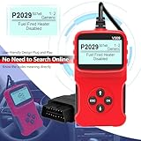 OBD2 Diagnosegerät Scanner Universal Auto Diagnosegerät Fehler Code-Leser Adapter V309 für Alle OBDII Protokoll, Check Engine Licht, I/M Bereitschaft Smog Check, HD LCD Display - 4