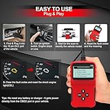 OBD2 Diagnosegerät Scanner Universal Auto Diagnosegerät Fehler Code-Leser Adapter V309 für Alle OBDII Protokoll, Check Engine Licht, I/M Bereitschaft Smog Check, HD LCD Display - 6