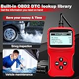 OBD2 Diagnosegerät Scanner Universal Auto Diagnosegerät Fehler Code-Leser Adapter V309 für Alle OBDII Protokoll, Check Engine Licht, I/M Bereitschaft Smog Check, HD LCD Display - 7