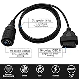 Goliton OBD2 Diagnosekabel 10 Pin Ersatz für BMW ICOM D Modul OBD Kabel 10 Pin Kompatibel mit BMW Motorräder Diagnosekabel Werkzeuge Arbeiten mit BMW ICOM oder BMW ICOM A2 A3 - 3