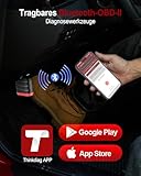 OBD2 Bluetooth Adapter für iOS & Android, ThinkDiag Mini OBD2 Diagnosegerät Mit Alle Systemdiagnosen, Diagnosegerät Auto für Fahrzeuge, Exklusive APP/Batterietest/Auto VIN/Kostenlose Aktualisierungen - 6