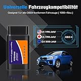 OBD2 Bluetooth Diagnosegerät Auto Scanner Code Leser für Android Windows, OBD2 Bluetooth Adapter OBD Auto Diagnosegerät für Alle OBDII Protokoll Fahrzeug - 3