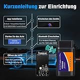 OBD2 Bluetooth Diagnosegerät Auto Scanner Code Leser für Android Windows, OBD2 Bluetooth Adapter OBD Auto Diagnosegerät für Alle OBDII Protokoll Fahrzeug - 4