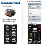 Mini Wifi OBD2, Elm327 OBD2 Scanner Werkzeug, Gemwon Mini Auto OBD2 OBDII Scan Tool Selbstdiagnosescanner Codeleser Check Engine für IOS & Android (Mini Black) - 7