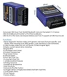 PUMPKIN OBD2 Bluetooth Adapter Diagnosegerät Scanner CAN BUS Interface (Y0004) Auto Car PKW KFZ OBDII Kompatibel mit iOS und Android Geeignet für meisten Autos - 2