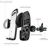 Auto Handyhalterung Kratzschutz 360°Drehbarem Gelenk [Lebenslange Garantie] IZUKU Handy Halterung Auto Lüftung Universal Kompatibel für iPhone8/7/6 Samsung Smartphone mit einer Breite von 5,3cm-9,5cm - 2