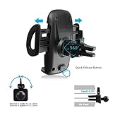 Auto Handyhalterung Kratzschutz 360°Drehbarem Gelenk [Lebenslange Garantie] IZUKU Handy Halterung Auto Lüftung Universal Kompatibel für iPhone8/7/6 Samsung Smartphone mit einer Breite von 5,3cm-9,5cm - 3