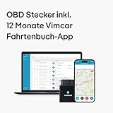 VIMCAR Elektronisches Fahrtenbuch, Finanzamtkonform, OBD2-Stecker inkl. 12 Monate Software-Lizenz, automatische Aufzeichnung | GPS, EU SIM Karte, Universell inkl. Elektrofahrzeuge | Unterstützt iOS, Android und Web-Browser - 2