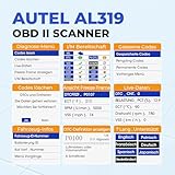 Autel Can Bus Diagnose OBD2 Eobd Auto Fahrzeug Lesegerät, Interface Code Scanner Reader, Lesen und Löschen Fehlercode, Unterstützt Alle Pkw mit Standardem OBD-II Schnittstelle, AL319 - 2