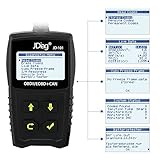 JDiag OBD2 Auto Diagnosegerät OBD II Code Scanner EOBD für alle Fahrzeug ab 2000 mit OBD II Protokolle, mit standard 16-pin OBD-II Schnittstelle für Lesen und Löschen von Fehlercodes，Batterietest - 4