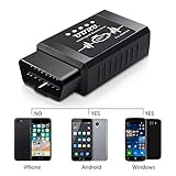 UBRU OBD2 Bluetooth Adapter, OBDII Diagnose Scanner Engine Code Reader OBDII-Code Leser Motorkontrollleuchte Diagnosegerät für Android Windows Geräten Kompatibel ist - 4