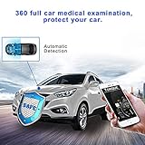 UBRU OBD2 Bluetooth Adapter, OBDII Diagnose Scanner Engine Code Reader OBDII-Code Leser Motorkontrollleuchte Diagnosegerät für Android Windows Geräten Kompatibel ist - 5
