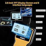 kungfuren OBD2 Diagnosegerät, OBD2 für Autos ab 1996 mit OBD2 EOBD CAN Modi KFZ Motor Fehlercodeleser Lesen und Lschen Fehlercode 16-Pin OBDII-Schnittstelle DTC Handscanner - 4