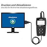 UEZNIRN OBD2 Diagnosegerät Auto OBD Diagnose Scanner für Lesen und Löschen Fehlercode und Batterie Test arbeitet an 12V Autos mit OBD 2 / EOBD/CAN-Modi und 16-Pin OBDII-Schnittstelle - 3